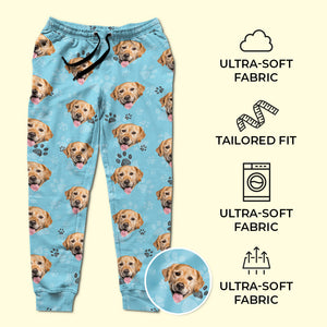 Photo personnalisée « Mon chien est le meilleur chien » - Pantalon de survêtement unisexe personnalisé pour chien et chat - Cadeau de Noël pour propriétaires et amoureux des animaux
