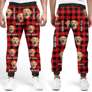 Photo personnalisée du meilleur papa chien du monde - Pantalon de survêtement unisexe personnalisé pour chien et chat - Cadeau de Noël pour propriétaires et amoureux des animaux