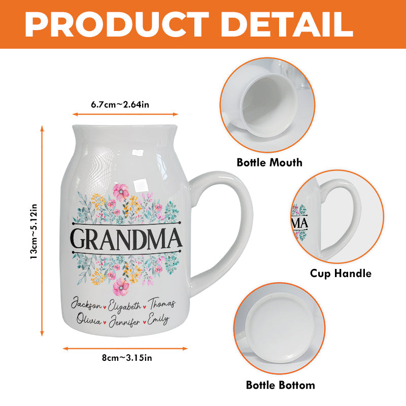 One Of The Sweetest Words I Have Ever Heard Is Nana - Family Personalized Custom Home Decor Flower Vase - Mother's Day, House Warming Gift For Mom, Grandma