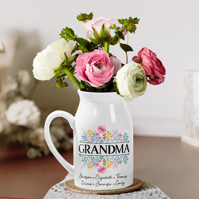 One Of The Sweetest Words I Have Ever Heard Is Nana - Family Personalized Custom Home Decor Flower Vase - Mother's Day, House Warming Gift For Mom, Grandma