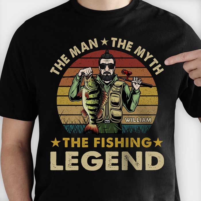 The Fishing Legend - Gift For Dad - Personalized Unisex T-Shirt