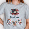 American Dog Mom Sunflower - Gifts For 4th Of July - Personalized Unisex T-Shirt