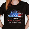Nana Est With Grandma And Kid's Nickname - Gift For 4th Of July - Personalized Unisex T-Shirt