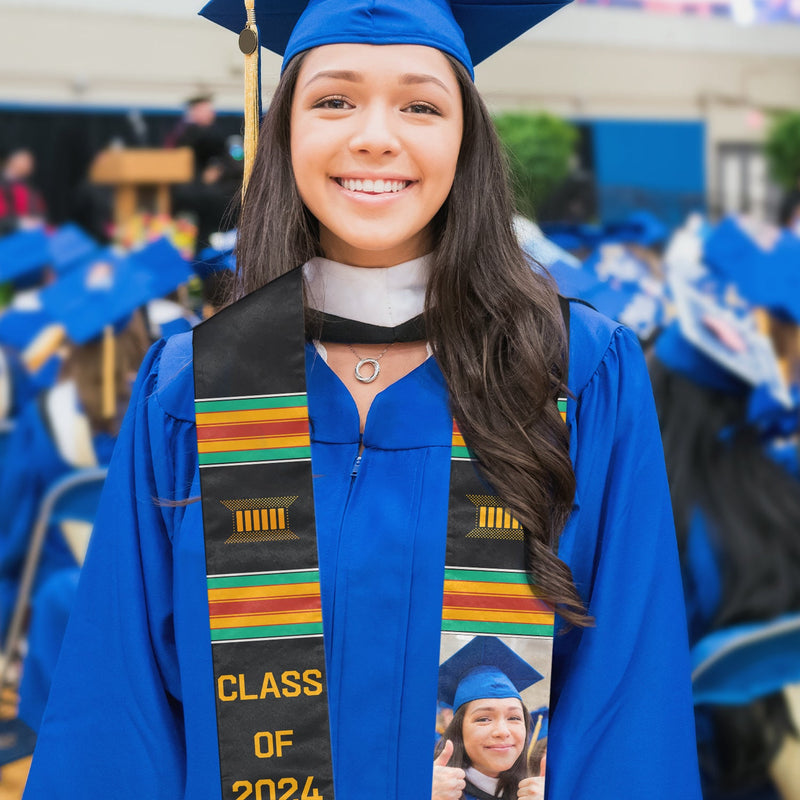 Graduation Time For 2024 - Personalized Custom Graduation Stole - Upload Image, Graduation Gift