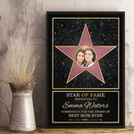Custom Photo Star Of Fame, Best Mom Of The Year - Family Personalized Custom Vertical Poster - Mother's Day, Birthday Gift For Mom