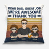 Cher papa, excellent travail ! Coussin personnalisé pour la famille ! Cadeau pour papa