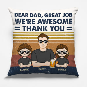 Cher papa, excellent travail ! Coussin personnalisé pour la famille ! Cadeau pour papa