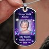 Custom Photo Walk With Me - Memorial Personalized Custom Necklace - Sympathy Gift, Gift For Family Members