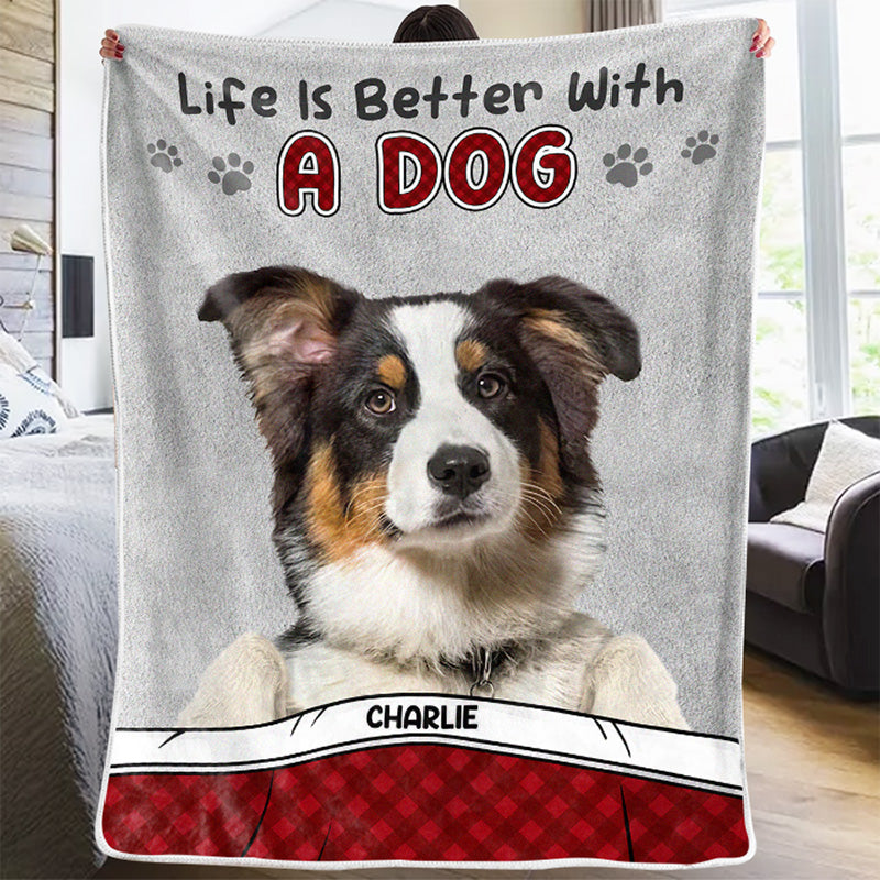 Custom Photo Ask Me About My Dogs And Cats - Dog & Cat Personalized Custom Baby Blanket - Gift For Pet Owners, Pet Lovers