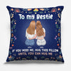 Embrasse ce joli coussin si tu me manques - Coussin personnalisé Bestie - Cadeau pour meilleures amies, meilleures amies, sœurs