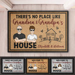 Welcome To Grandpa Grandma House - Family Personalized Custom Decorative Mat - Gift For Grandma, Grandpa