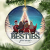 Best Friend At First Sight - Bestie Personalized Custom Ornament - Ceramic Round Shaped - Christmas Gift For Best Friends, BFF, Sisters