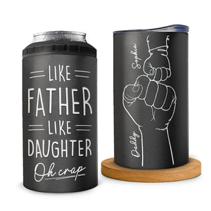 This Guy Is One Awesome Dad - Family Personalized Custom 4 In 1 Can Cooler Tumbler - Birthday Gift For Dad