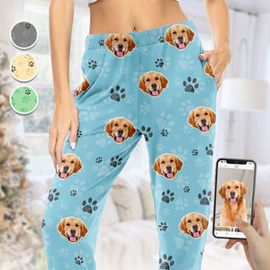 Custom Photo My Pet Thinks I'm Cool - Dog & Cat Personalized Custom Face Photo Pajama Pants - New Arrival, Christmas Gift For Pet Owners, Pet Lovers