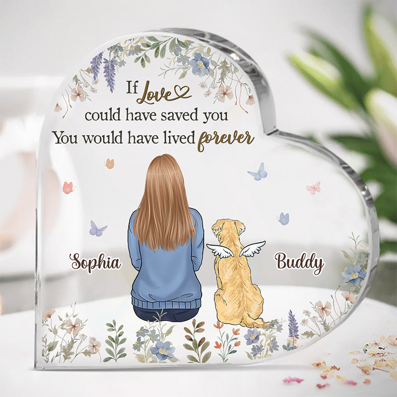 You Will Always Be In My Heart - Memorial Personalized Custom Heart Shaped Acrylic Plaque - Christmas Gift, Sympathy Gift For Pet Owners, Pet Lovers