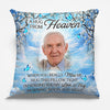 Photo personnalisée « Un câlin du ciel » - Coussin personnalisé commémoratif - Cadeau de condoléances pour les membres de la famille