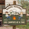 Camping Partners Forever - Camping Personalized Custom Shaped Home Decor Wood Sign - House Warming Gift For Couples, Husband Wife, Camping Lovers