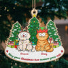 Meowy Christmas - Cat Personalized Custom Ornament - Wood Unique Shaped - Christmas Gift For Pet Owners, Pet Lovers