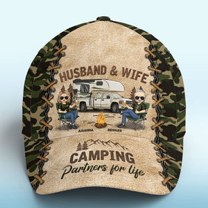 Camp More. Worry Less - Camping Personalized Custom Hat, All Over Print Classic Cap - Gift For Husband Wife, Camping Lovers