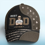 Best Dad Ever In The World - Family Personalized Custom Hat, All Over Print Classic Cap - Father's Day, Birthday Gift For Dad