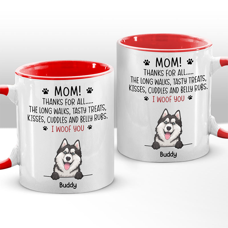 Thanks For The Daily Strolls - Dog Personalized Custom Accent Mug - Gift For Pet Owners, Pet Lovers