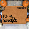 Sup Witches - Family Personalized Custom Home Decor Decorative Mat - Halloween Gift For Family Members