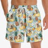Custom Photo Sunrise Sunburn Sunset - Dog & Cat Personalized Custom Tropical Hawaiian Aloha Men Beach Shorts - Summer Vacation Gift, Birthday Party Gift For Pet Owners, Pet Lovers