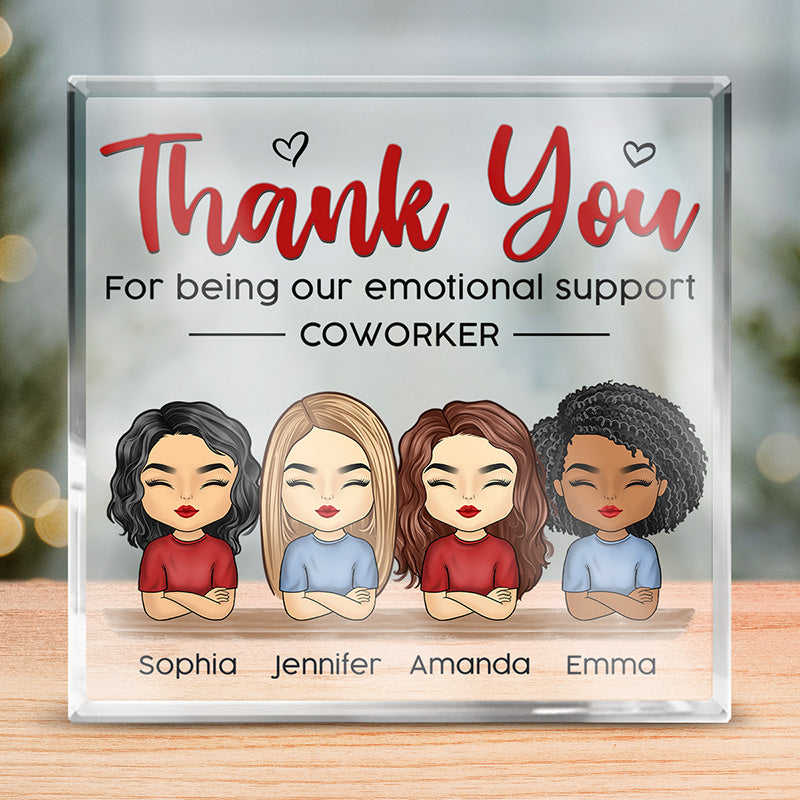 Thank You For Being An Important Part Of Our Stories - Coworker Personalized Custom Square Shaped Acrylic Plaque - Gift For Coworkers, Work Friends, Colleagues