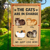 The Cats Are In Charge Here - Cat Personalized Custom Flag - Gift For Pet Lovers, Pet Owners