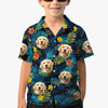 Custom Photo Kid Tropical Vibes Only - Dog & Cat Personalized Custom Unisex Tropical Hawaiian Aloha Shirt - Summer Vacation Gift, Birthday Gift For Kids, Pet Owners, Pet Lovers
