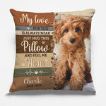 Custom Photo Hug This Pillow And Feel Me Here - Memorial Personalized Custom Pillow - Sympathy Gift, Gift For Dog Lovers