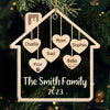 Home To Home Heart To Heart - Family Personalized Custom Ornament - Acrylic Custom Shaped - Christmas Gift For Family Members