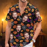 Custom Photo I Scream You Scream We All Scream - Family Personalized Custom Unisex Tropical Hawaiian Aloha Shirt - Halloween Gift For Family Members, Pet Owners, Pet Lovers