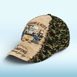 Camp More. Worry Less - Camping Personalized Custom Hat, All Over Print Classic Cap - Gift For Husband Wife, Camping Lovers