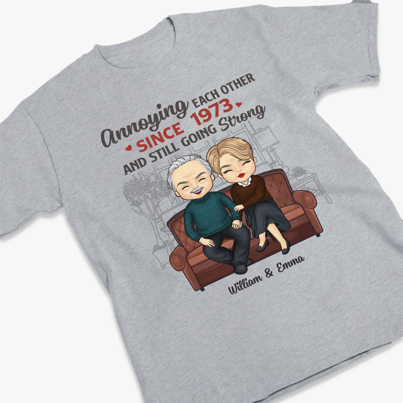 We Annoying Each Other & Still Going Strong - Couple Personalized Custom Unisex T-shirt, Hoodie, Sweatshirt - Gift For Husband Wife, Anniversary