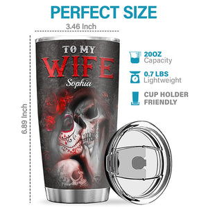 I Love You Forever & Always - Couple Personalized Custom Tumbler - Halloween Gift For Husband Wife, Anniversary