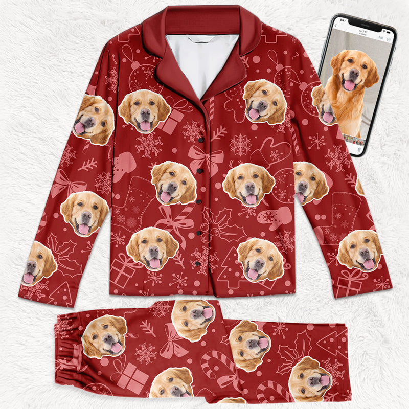 Custom Photo A Festive Pup-fect Christmas - Dog & Cat Personalized Custom Face Photo Pajamas - Christmas Gift For Pet Owners, Pet Lovers