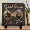 Custom Photo Together Is A Beautiful Place To Be - Couple Personalized Custom Square Shaped Rock Slate - Gift For Husband Wife, Anniversary
