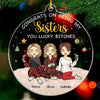 Being My Sister You Lucky - Bestie Personalized Custom Ornament - Acrylic Custom Shaped - Christmas Gift For Best Friends, BFF, Sisters