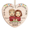 You Are My Today And All Of My Tomorrows - Couple Personalized Custom Ornament - Wood Heart Shaped - Christmas Gift For Husband Wife, Anniversary
