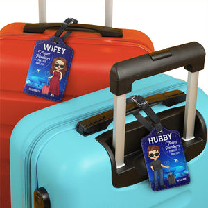 We're Happy Travel Partners - Travel Personalized Custom Combo 2 Luggage Tags - Holiday Vacation Gift, Gift For Adventure Travel Lovers, Husband Wife, Anniversary