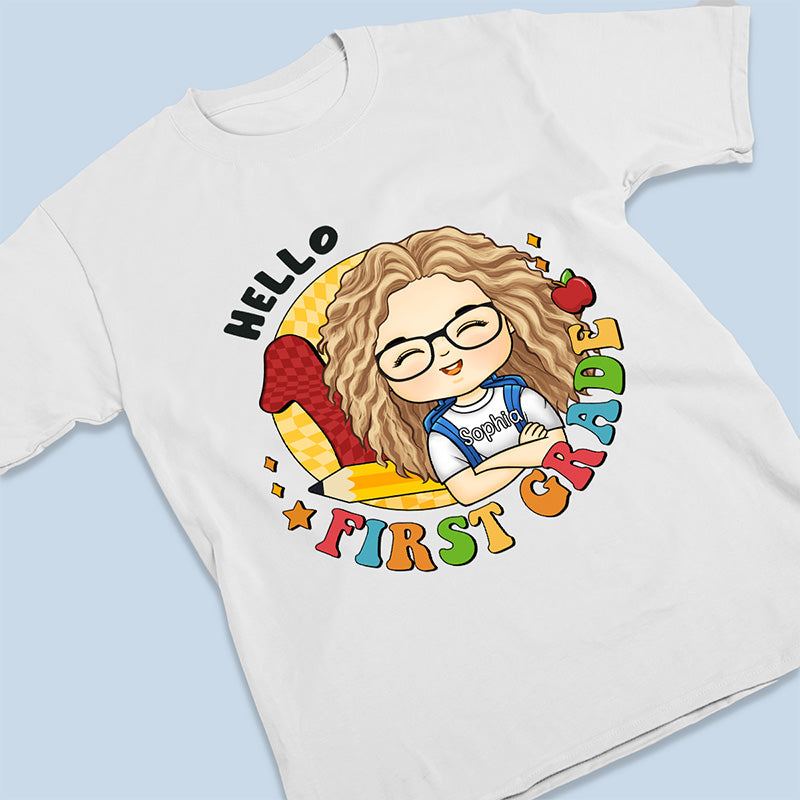 Hello Kindergarten - Personalized Custom Kid T-shirt - Gift For Kid, Back To School Gift