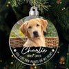 Custom Photo You Left Paw Prints In My Heart - Memorial Personalized Custom Ornament - Acrylic Round Shaped - Christmas Gift, Sympathy Gift For Pet Owners, Pet Lovers