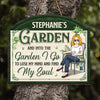 Garden, Where I Find My Soul - Garden Personalized Custom Shaped Home Decor Wood Sign - House Warming Gift For Gardening Lovers