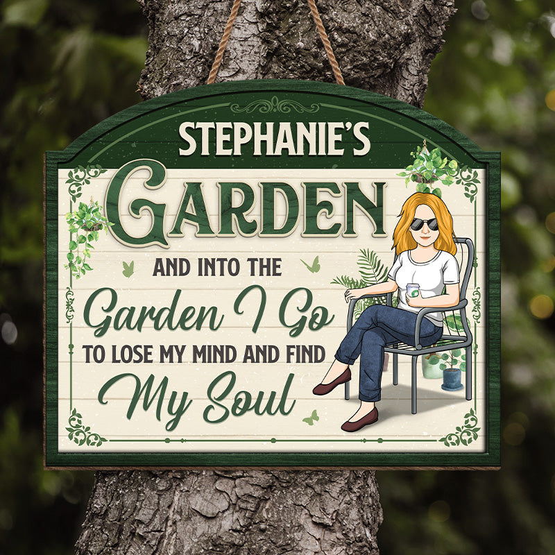 Garden, Where I Find My Soul - Garden Personalized Custom Shaped Home Decor Wood Sign - House Warming Gift For Gardening Lovers