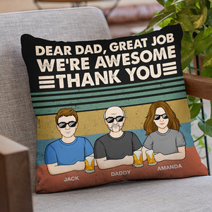 Tu seras toujours mon homme numéro un - Oreiller personnalisé pour la famille - Cadeau d'anniversaire pour papa