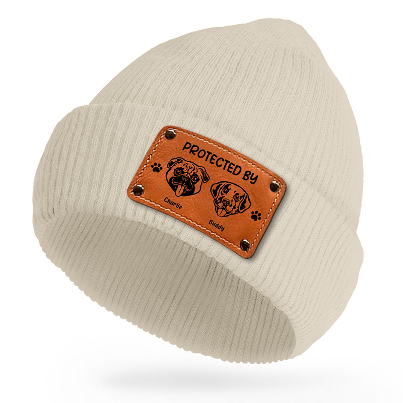 This Baby Is Protected By Dogs - Dog Personalized Custom Baby Beanie Hat - Gift For Pet Owners, Pet Lovers
