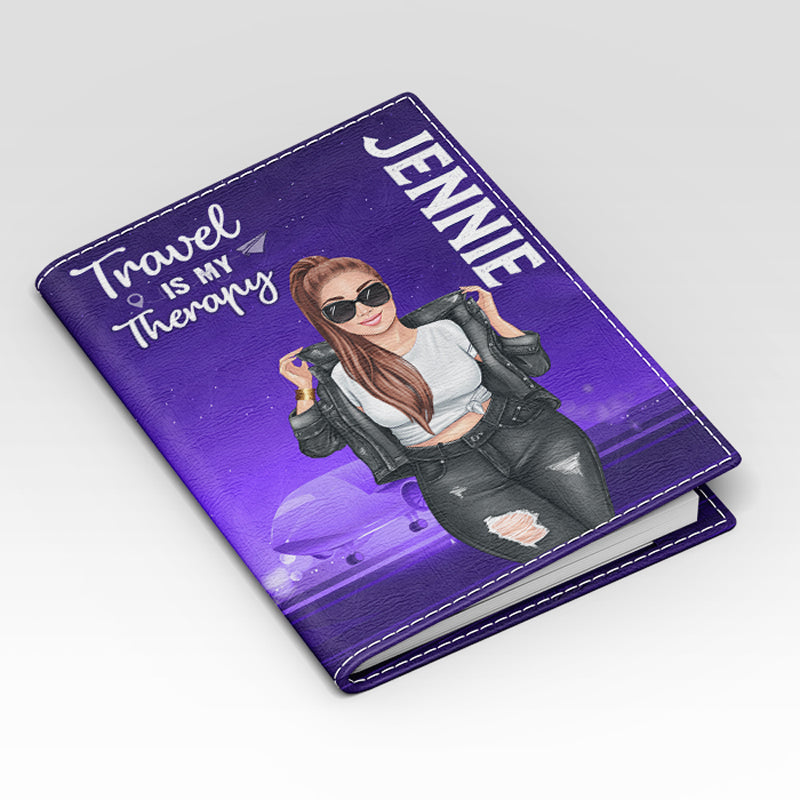 Go Somewhere You've Never Been Before - Travel Personalized Custom Passport Cover, Passport Holder - Holiday Vacation Gift, Gift For Adventure Travel Lovers