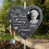 Custom Photo Memories With You Are Treasurea - Memorial Personalized Memorial Garden Slate & Hook - Sympathy Gift, Gift For Family Members