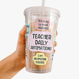 My Students Deserve The Best - Teacher Personalized Custom Clear Acrylic Tumbler - Gift For Teacher, Back To School